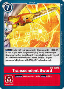 Transcendent Sword BT5-095 U Battle of Omni Digimon TCG - guardiangamingtcgs