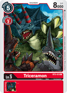 Triceramon BT5-013 C Battle of Omni Digimon TCG - guardiangamingtcgs