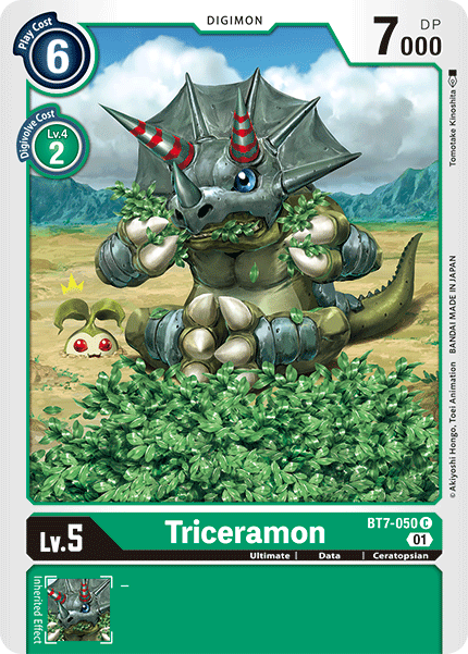 Triceramon BT7-050 C Next Adventure Digimon TCG - guardiangamingtcgs