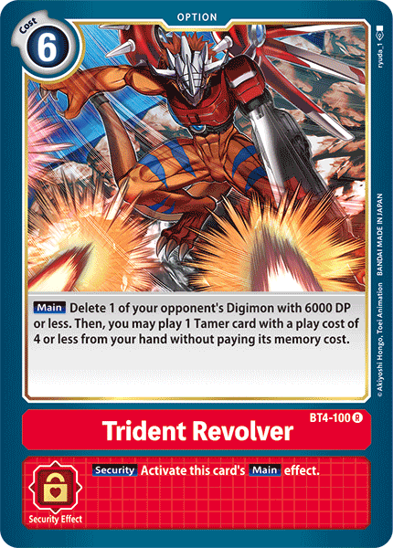 Trident Revolver BT4-100 R Great Legend Digimon TCG - guardiangamingtcgs