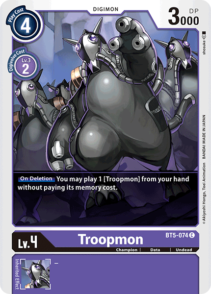 Troopmon BT5-074 C Battle of Omni Digimon TCG - guardiangamingtcgs