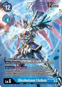 Foil UlforceVeedramon (X Antibody) (Alternate Art) BT12-029 SR Across Time Digimon TCG - guardiangamingtcgs