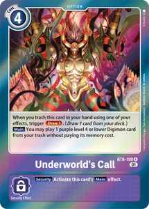 Foil Underworld's Call BT6-108 R Double Diamond Digimon TCG - guardiangamingtcgs