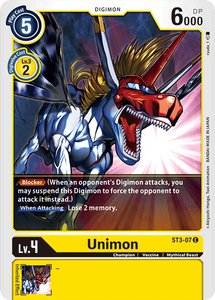 Unimon ST3-07 C Starter Deck 03: Heaven's Yellow Digimon TCG - guardiangamingtcgs