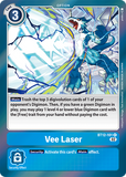 Foil Vee Laser BT12-101 R Across Time Digimon TCG - guardiangamingtcgs
