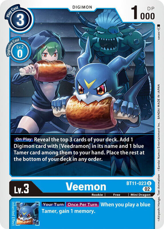 Veemon BT11-023 U Dimensional Phase Digimon TCG - guardiangamingtcgs