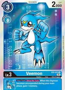 Foil Veemon EX1-013 R Classic Collection Digimon TCG - guardiangamingtcgs
