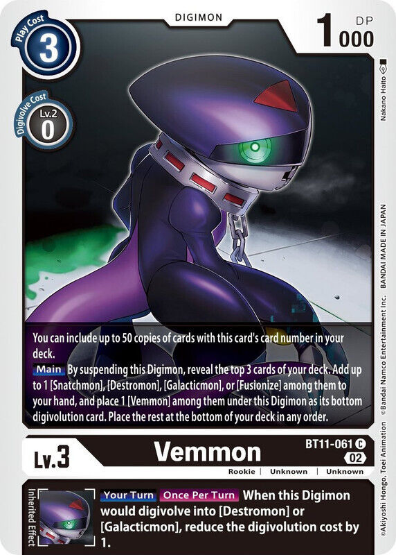 Vemmon BT11-061 C Dimensional Phase Digimon TCG - guardiangamingtcgs