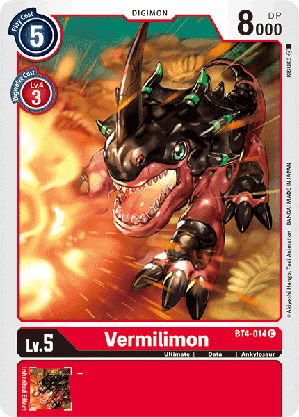 Vermilimon BT4-014 C Great Legend Digimon TCG - guardiangamingtcgs