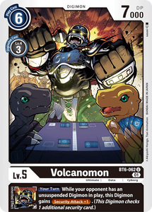 Volcanomon BT6-062 U Double Diamond Digimon TCG - guardiangamingtcgs