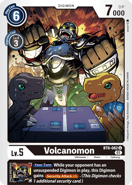 Volcanomon BT6-062 U Double Diamond Digimon TCG - guardiangamingtcgs