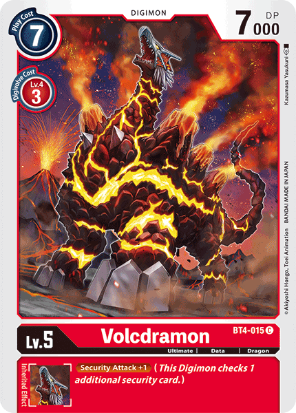 Volcdramon BT4-015 C Great Legend Digimon TCG - guardiangamingtcgs