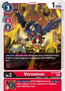 Vorvomon EX3-005 U Draconic Roar Digimon TCG - guardiangamingtcgs