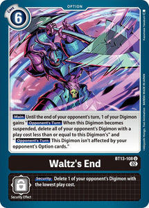 Waltz's End BT13-108 U Versus Royal Knights Digimon TCG - guardiangamingtcgs