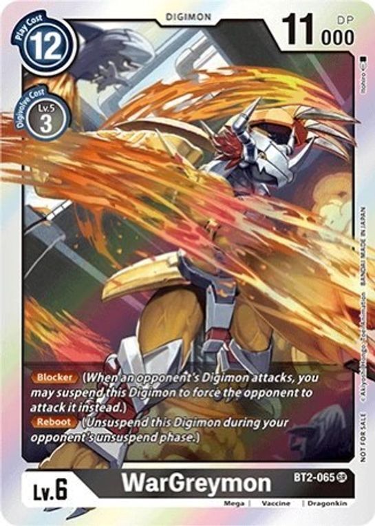 Foil WarGreymon - BT2-065 (Classic Collection) SR Release Special Booster Digimon TCG - guardiangamingtcgs