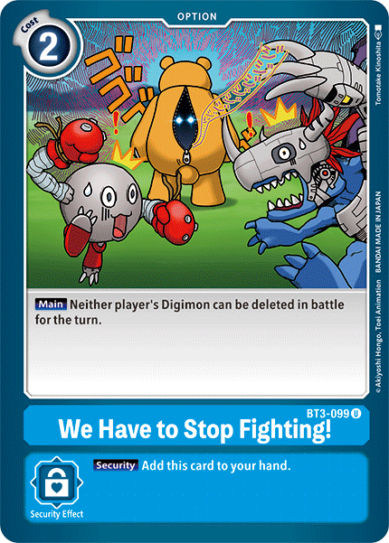 We Have to Stop Fighting! BT3-099 U Release Special Booster Digimon TCG - guardiangamingtcgs