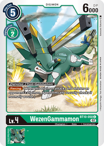 WezenGammamon BT10-050 C Xros Encounter Digimon TCG - guardiangamingtcgs