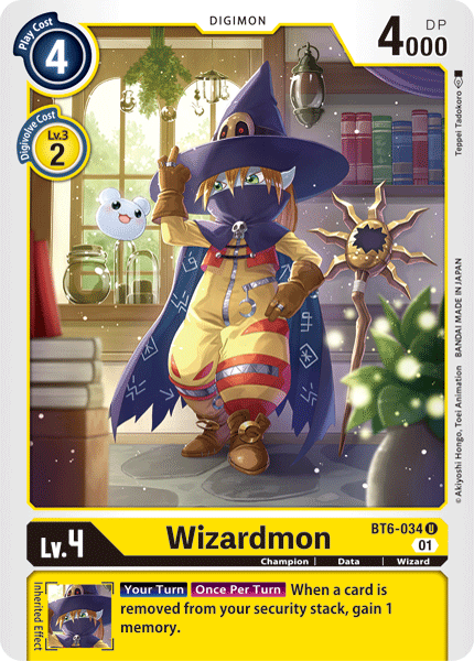 Wizardmon BT6-034 U Double Diamond Digimon TCG - guardiangamingtcgs