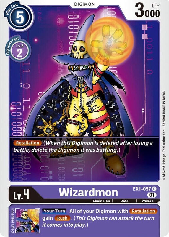 Wizardmon EX1-057 C Classic Collection Digimon TCG - guardiangamingtcgs