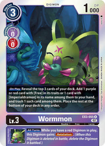 Wormmon EX3-055 R Revision Pack Cards Digimon TCG - guardiangamingtcgs