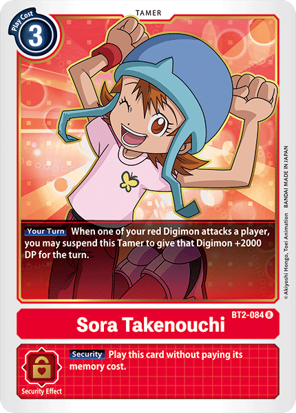 Sora Takenouchi BT2-084 R Release Special Booster Digimon TCG - guardiangamingtcgs