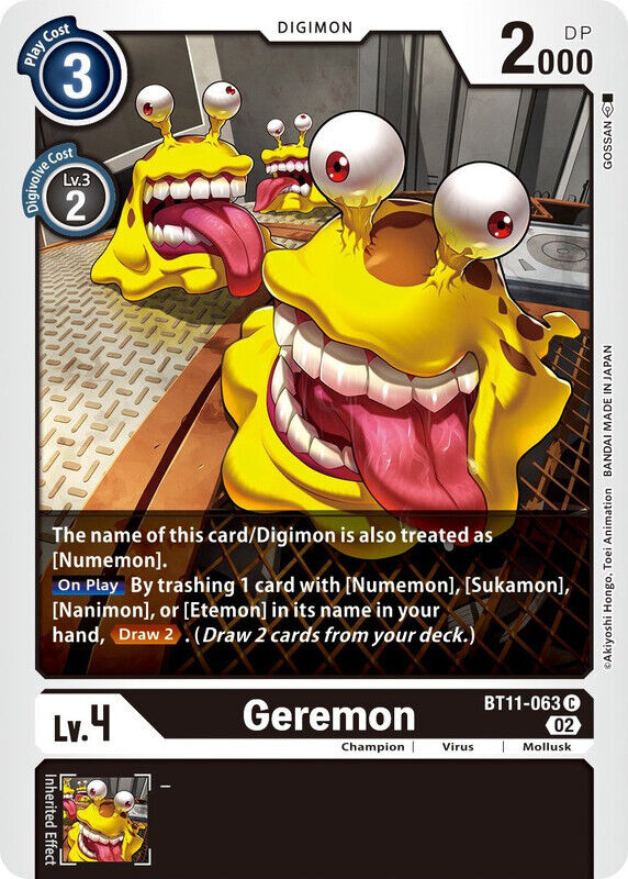 Geremon BT11-063 C Dimensional Phase Digimon TCG - guardiangamingtcgs