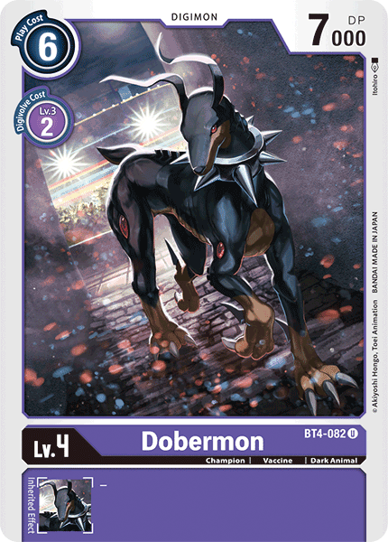 Dobermon BT4-082 U Great Legend Digimon TCG - guardiangamingtcgs