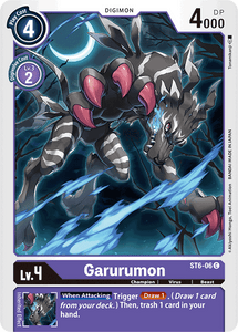 Garurumon ST6-06 C Starter Deck 06: Venomous Violet Digimon TCG - guardiangamingtcgs