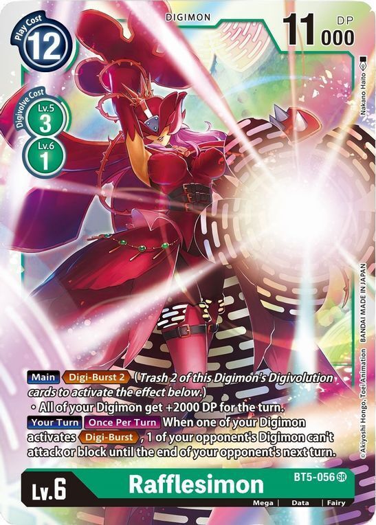 Foil Rafflesimon BT5-056 SR Battle of Omni Digimon TCG - guardiangamingtcgs