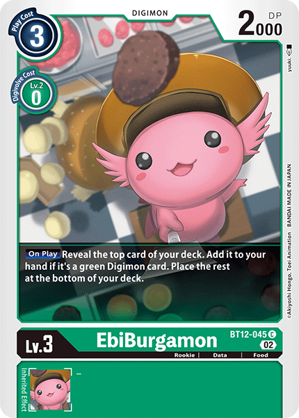 EbiBurgamon BT12-045 C Across Time Digimon TCG - guardiangamingtcgs