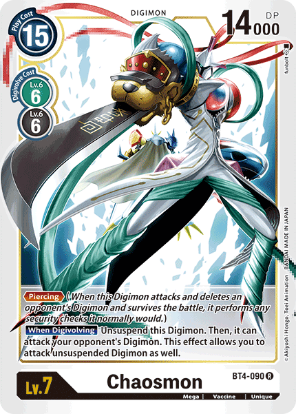 Chaosmon BT4-090 R Great Legend Digimon TCG - guardiangamingtcgs