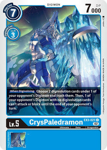 CrysPaledramon EX3-021 C Draconic Roar Digimon TCG - guardiangamingtcgs