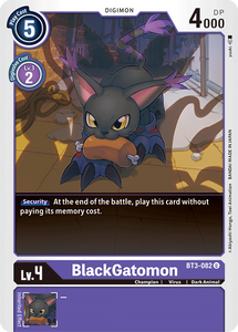 BlackGatomon BT3-082 U Release Special Booster Digimon TCG - guardiangamingtcgs