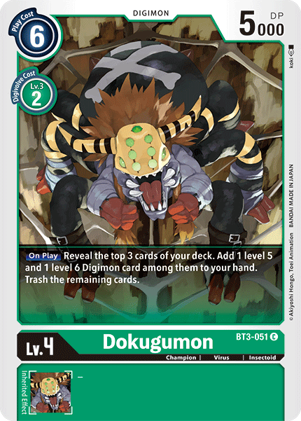 Dokugumon BT3-051 C Release Special Booster Digimon TCG - guardiangamingtcgs