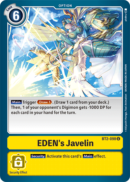 EDEN's Javelin BT2-098 U Release Special Booster Digimon TCG - guardiangamingtcgs