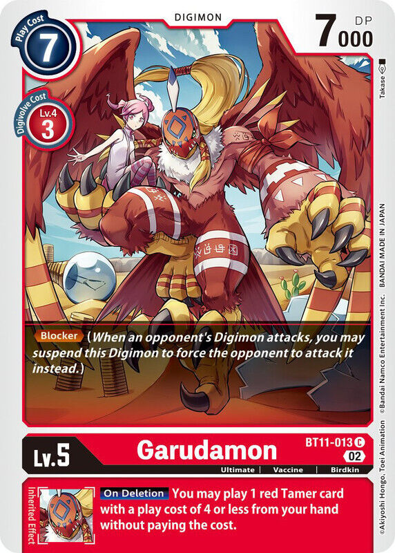 Foil Garudamon BT11-013 C Dimensional Phase Digimon TCG - guardiangamingtcgs