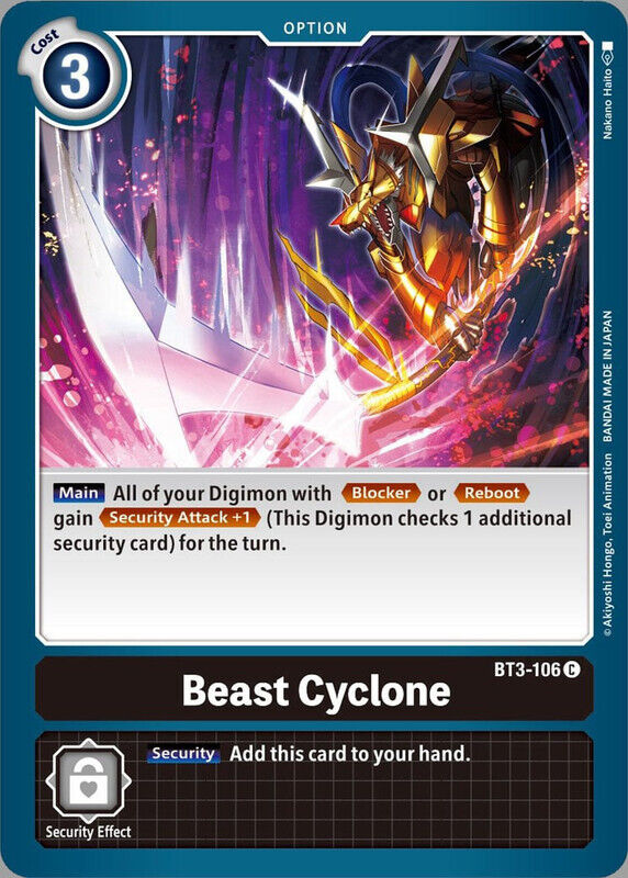 Beast Cyclone BT3-106 C Release Special Booster Digimon TCG - guardiangamingtcgs