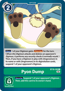 Pyon Dump BT10-102 C Xros Encounter Digimon TCG - guardiangamingtcgs