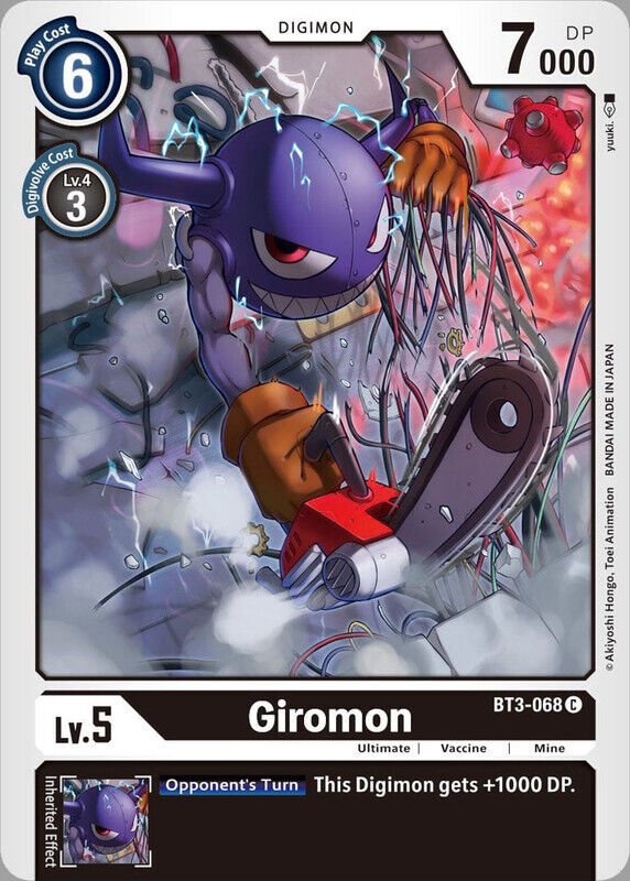 Giromon BT3-068 C Release Special Booster Digimon TCG - guardiangamingtcgs