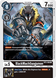 BlackMachGaogamon BT5-068 C Battle of Omni Digimon TCG - guardiangamingtcgs