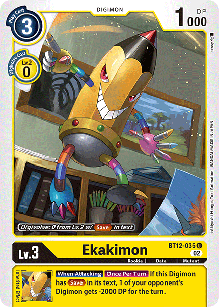 Ekakimon BT12-035 U Across Time Digimon TCG - guardiangamingtcgs