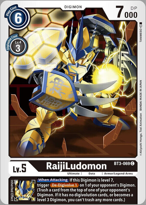 RaijiLudomon BT3-069 C Release Special Booster Digimon TCG - guardiangamingtcgs