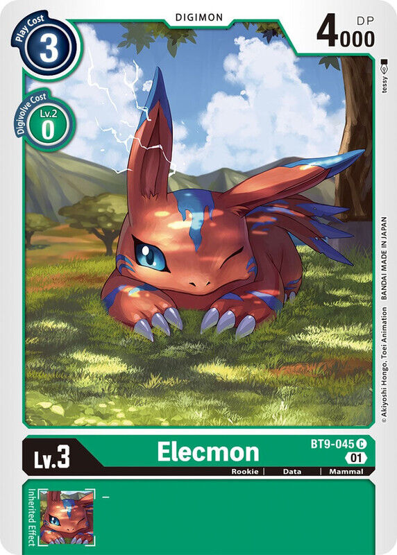 Elecmon BT9-045 C X Record Digimon TCG - guardiangamingtcgs