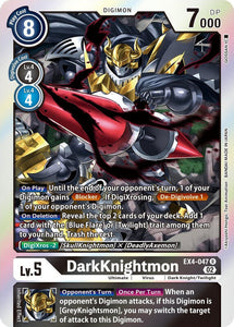 Foil DarkKnightmon EX4-047 R Alternative Being Booster Digimon TCG - guardiangamingtcgs