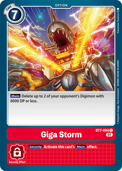 Giga Storm BT7-094 C Next Adventure Digimon TCG - guardiangamingtcgs