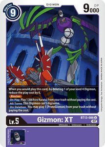 Gizmon: XT BT13-086 U Versus Royal Knights Digimon TCG - guardiangamingtcgs