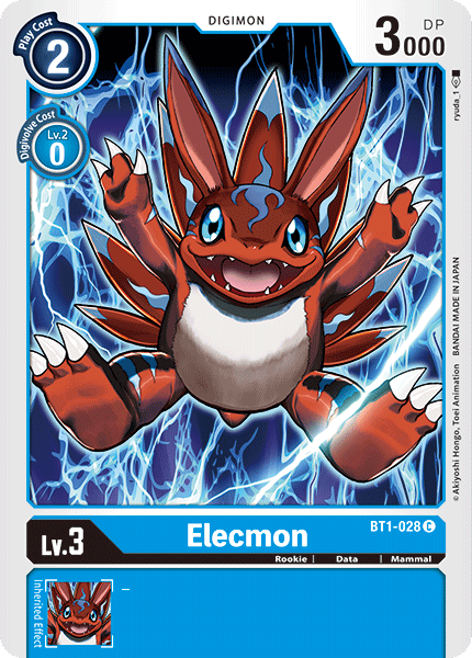 Elecmon BT1-028 C Release Special Booster Digimon TCG - guardiangamingtcgs