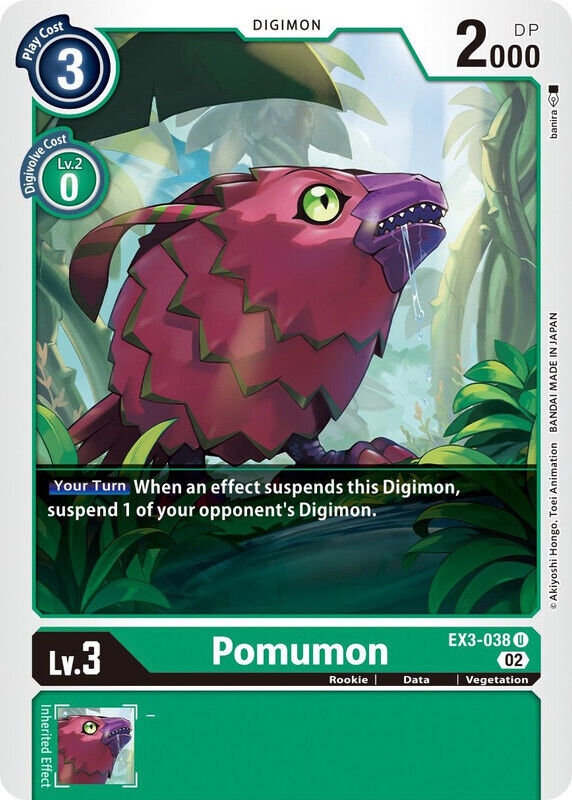 Pomumon EX3-038 U Draconic Roar Digimon TCG - guardiangamingtcgs