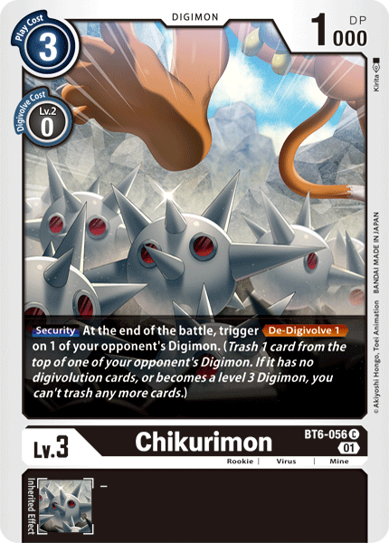 Chikurimon BT6-056 C Double Diamond Digimon TCG - guardiangamingtcgs