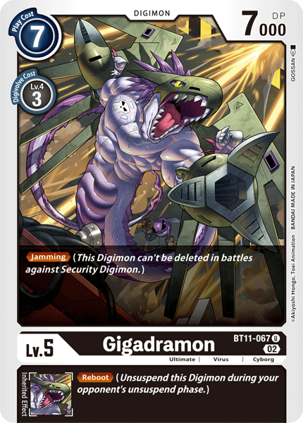 Gigadramon BT11-067 U Dimensional Phase Digimon TCG - guardiangamingtcgs